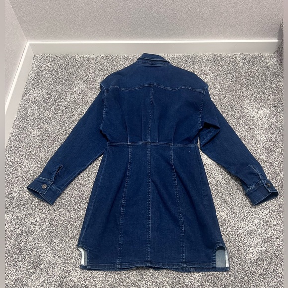 Women’s Free People Sz 2 Amber Denim Dress - Picture 2 of 4